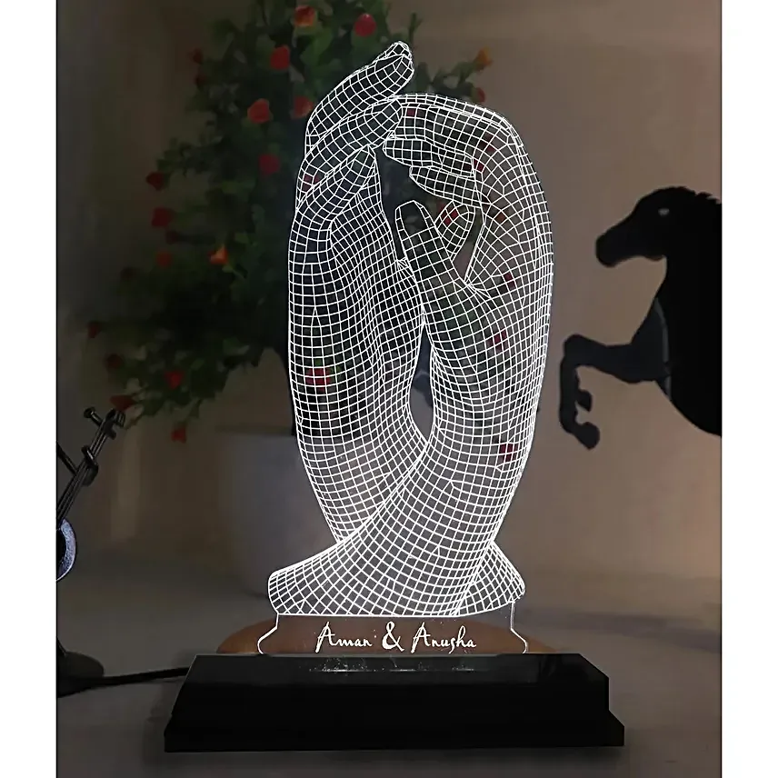 Personalised Love Hands LED Lamp