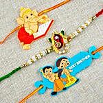 Three Colorful Rakhi Set