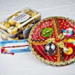 Rakhi with Fererro Rocher and Traditional Thali