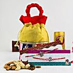 Two Best Brothers Rakhi Set With Dry Fruit