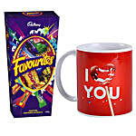 I Love You Mug And Cadbury Favorites Combo