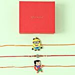 Two Kids Colorful Rakhi with Om