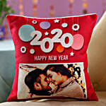Personalised New Year Greetings Cushion For Couple