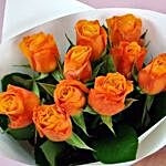 Sweet Orange Rose Bouquet