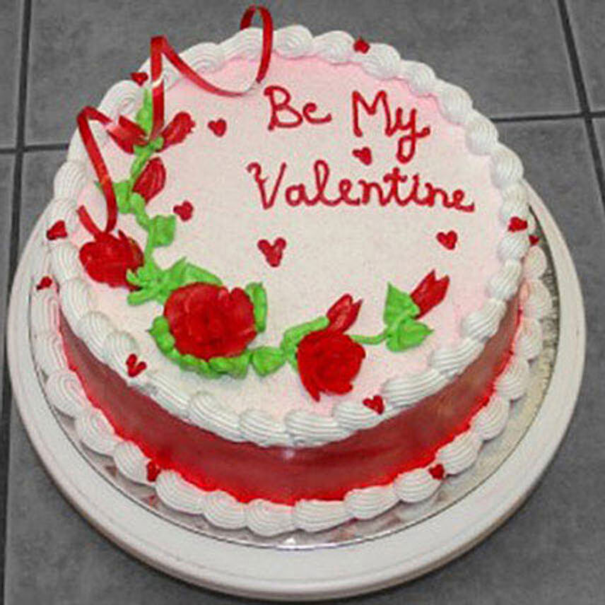 Eggless Valentine  Vanilla Cake