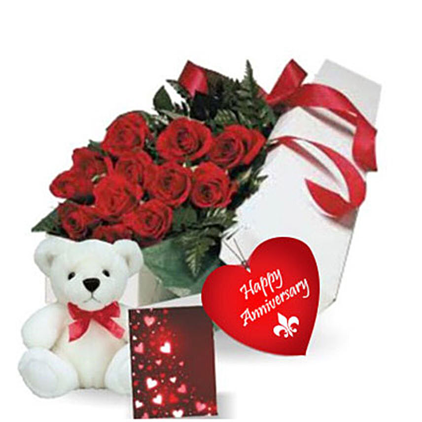 Rose Gift Box N Teddy