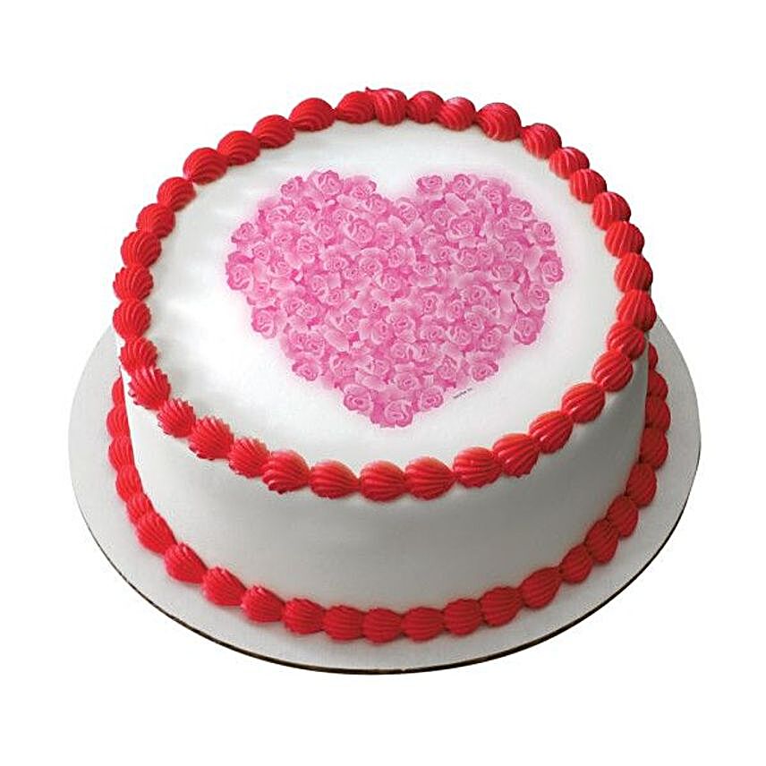 Romantic Roses Red Velvet Cake