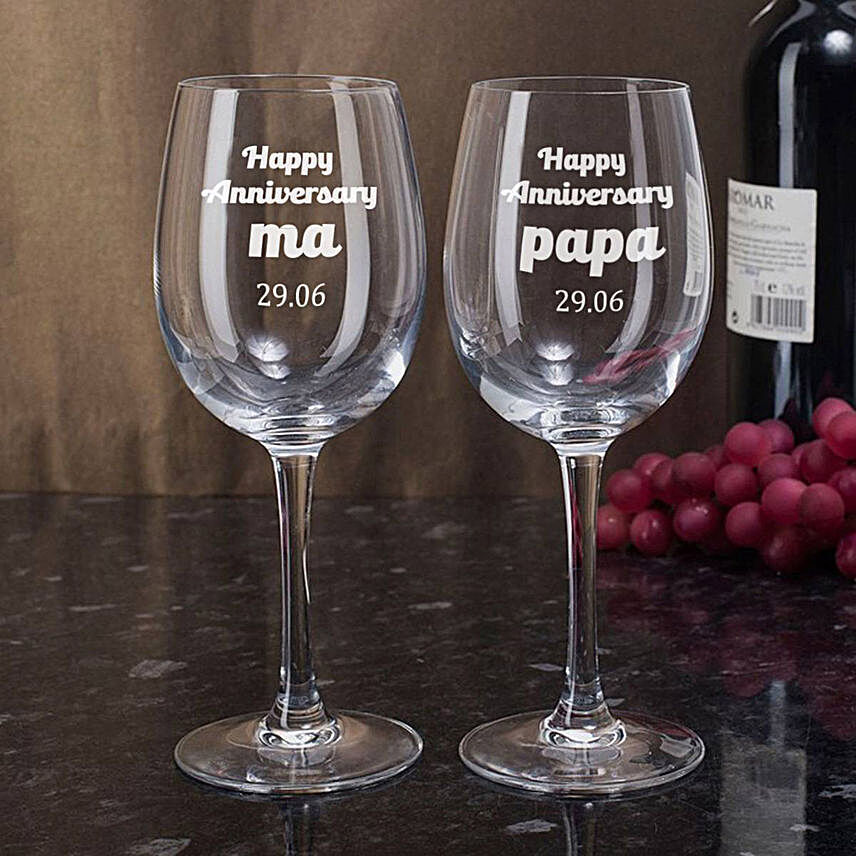 Personalised Set Of 2 Wine Glasses 2899