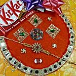 Stunning Rakhi Thali With Kit Kat