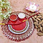 Red Acrylic Round Thali Of Goodness