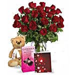Two Dozen Red Roses Combo