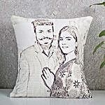 Personalized Couple Sketch Cushion
