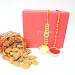 Almonds 100gms And 2 Fancy Rakhis Combo