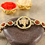 Spiritual Rudraksh Ganesha Bracelet And 3 Pcs Ferrero Rocher
