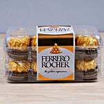 Fancy Golden Pearl Rakhi And 15 Pcs Ferrero Rocher