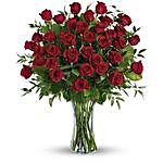Big Luxurious Red Roses Arrangement