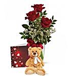 Cute Teddy Special Roses Gift