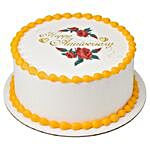 Anniversary Flowers Red Velvet Cake