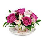 Beautiful Mixed Roses Floral Teacup