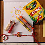Sneh Antique Ganesha Rakhi & Crayola Set