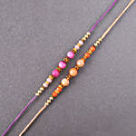 Sneh Pretty Beads Rakhi Set & Rasgullas