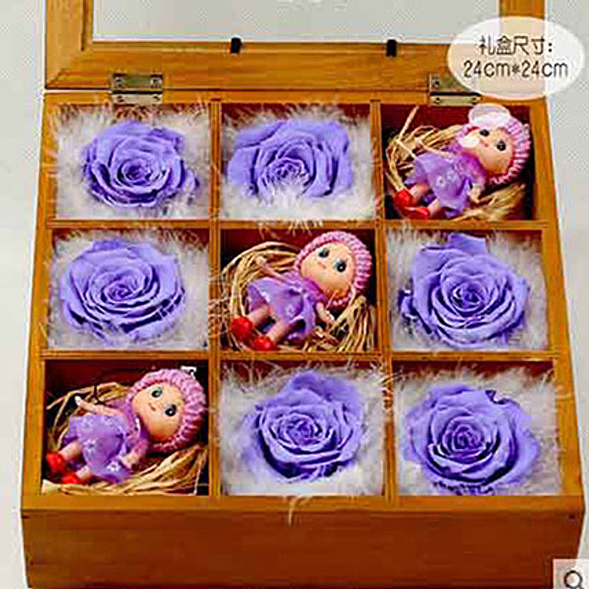 Gorgeous Purple Preserved Roses
