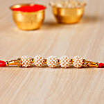 Fancy Golden Pearl Rakhi