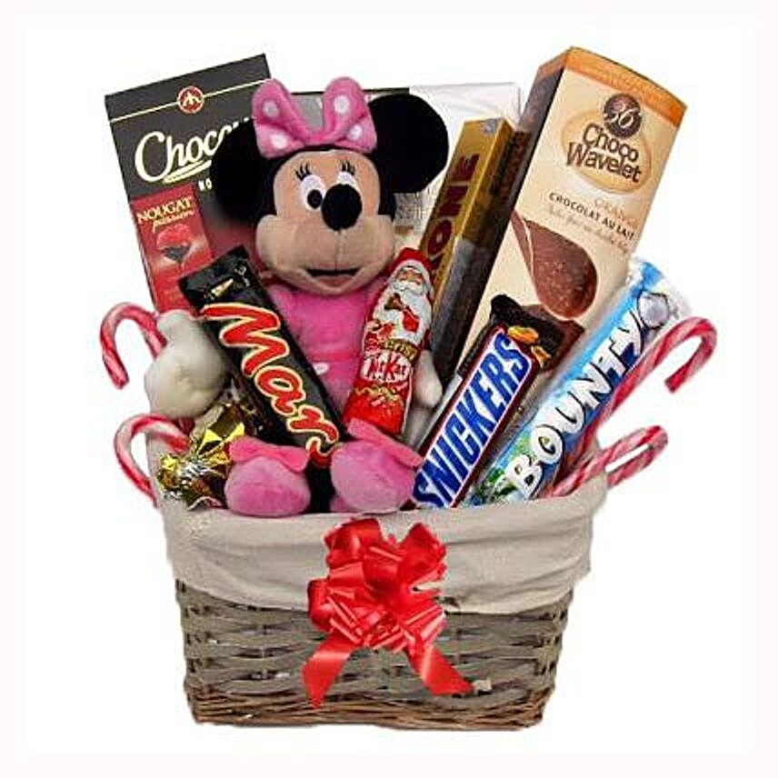 Christmas With Minnie Mouse Gift Basket