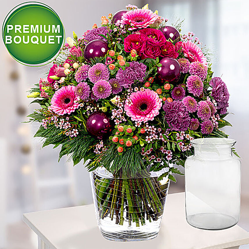 Christmas Time Premium Floral Vase