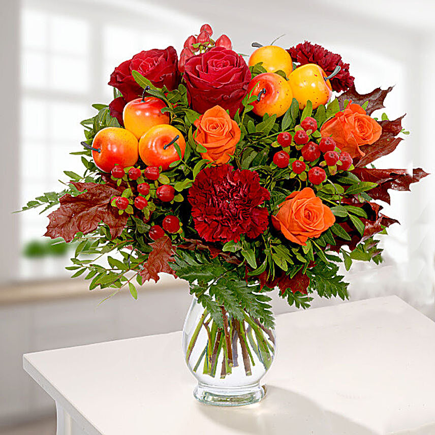 Blissful Mixed Flowers With Free Vase