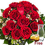 Ich Liebe Dich Red Roses With Chocolates