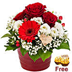 Red Rose Arrangement With Chocolates