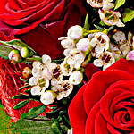 Heart Shaped Red Roses Arrangement With Free Vase