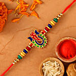 Sneh Colourful Ganesha Rakhi & Kaju Katli Box