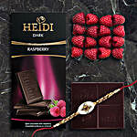 Heidi Raspberry Dark Chocolate Rakhi Combo