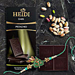 Heidi Pistachio Dark Chocolate Rakhi Combo