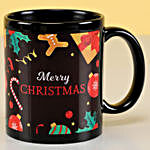 Merry Christmas Printed Black Mug