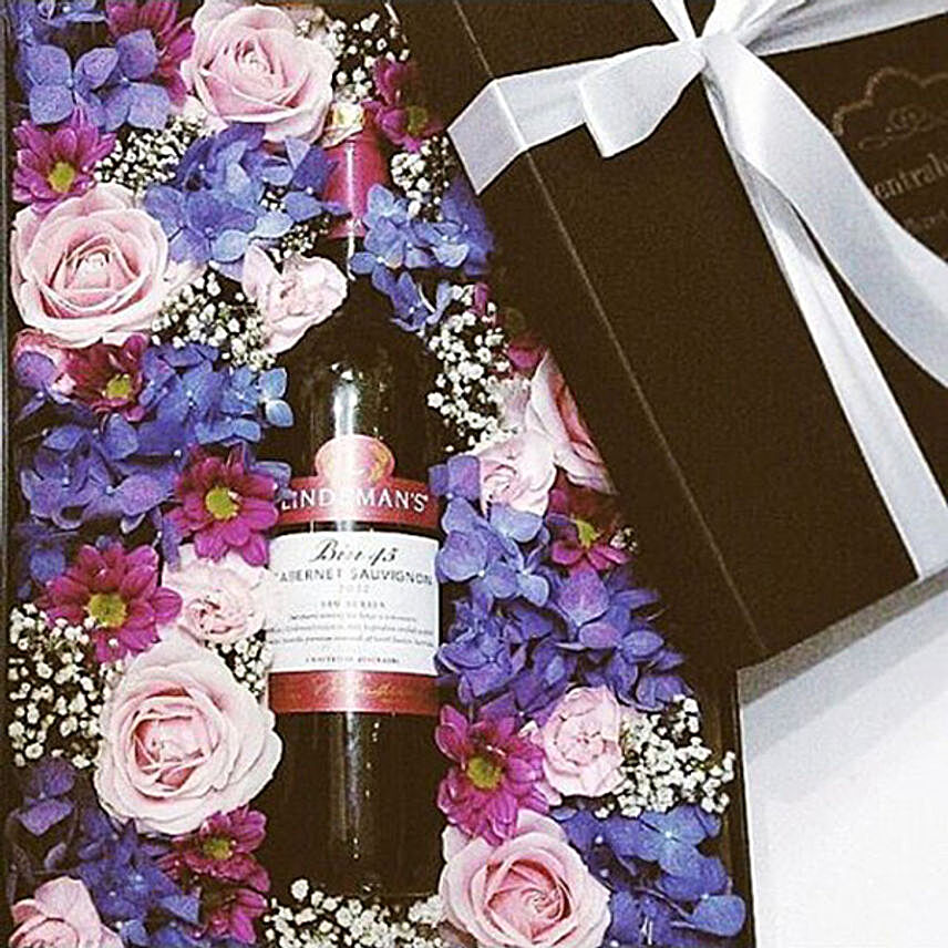 Floral Wine Gift Box
