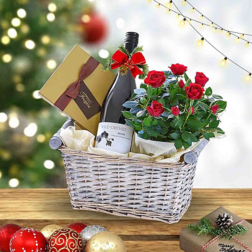 Premium Wine And Truffles Gift Basket
