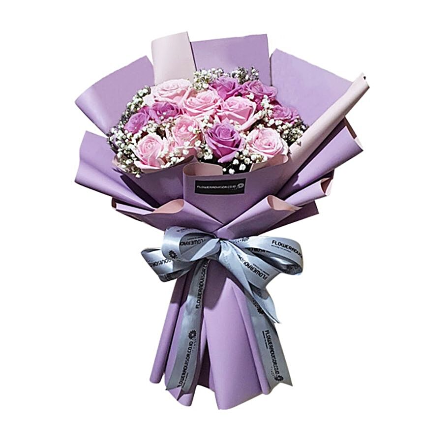 Elegant Pink And Purple Bouquet