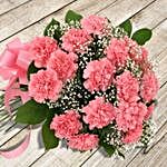 Elegant Pink Carnations Bouquet
