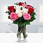 Beautiful Mixed Roses Vase