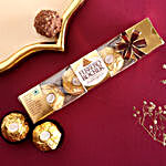 Sneh Rose Gold Rakhi & Ferrero Rocher