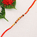 Fancy Orange Red Rakhi Thread