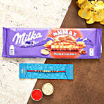 Pearl Rakhi And Milka Peanut Chocolate
