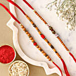 Sneh Wooden Beads Rakhi Set Of 3