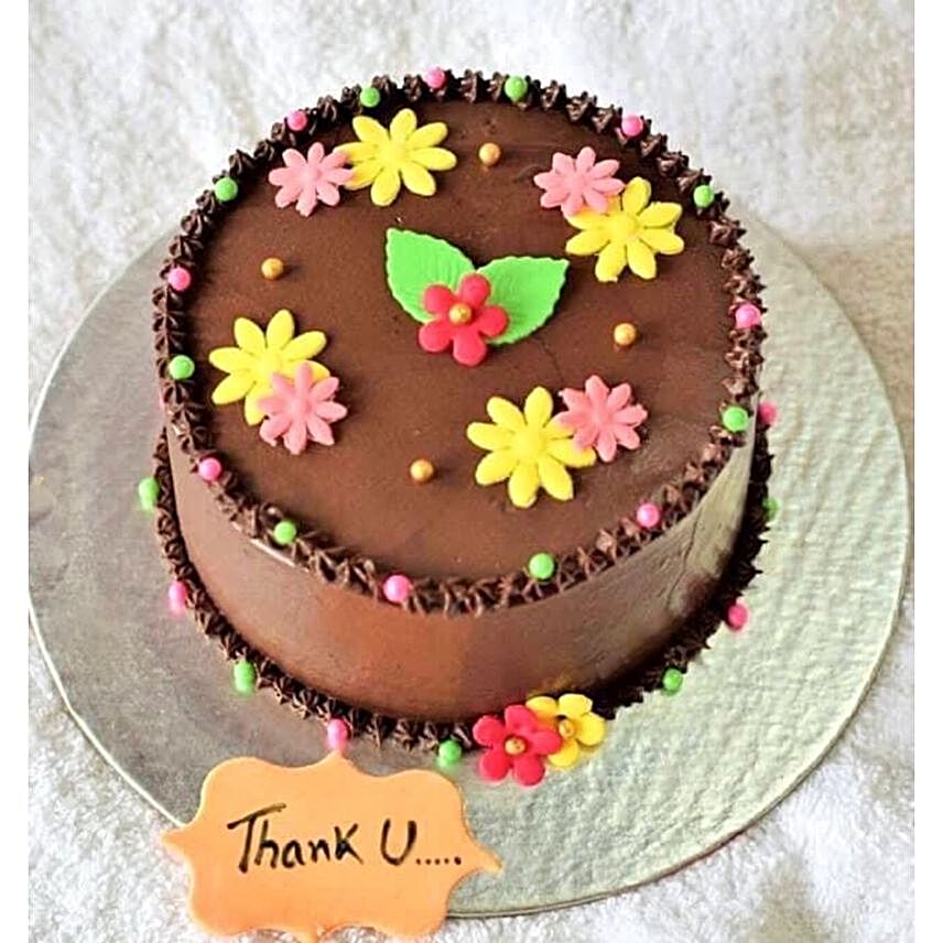 Floral Sprinkles Chocolate Cake