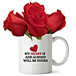 Love Quote Mug With Red Roses