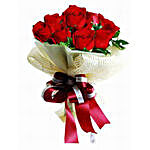 Red Roses Bouquet With Ribbon