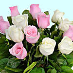 Pink And White Rose Bunch